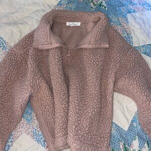 Love Tree Blush Sherpa Jacket